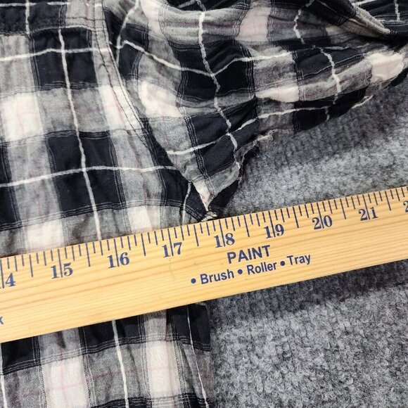 California Tailor Shirt No 2 Womens‎ XS Navy Plaid Long Sleeve Shirt Cotton $198 - Picture 3 of 12